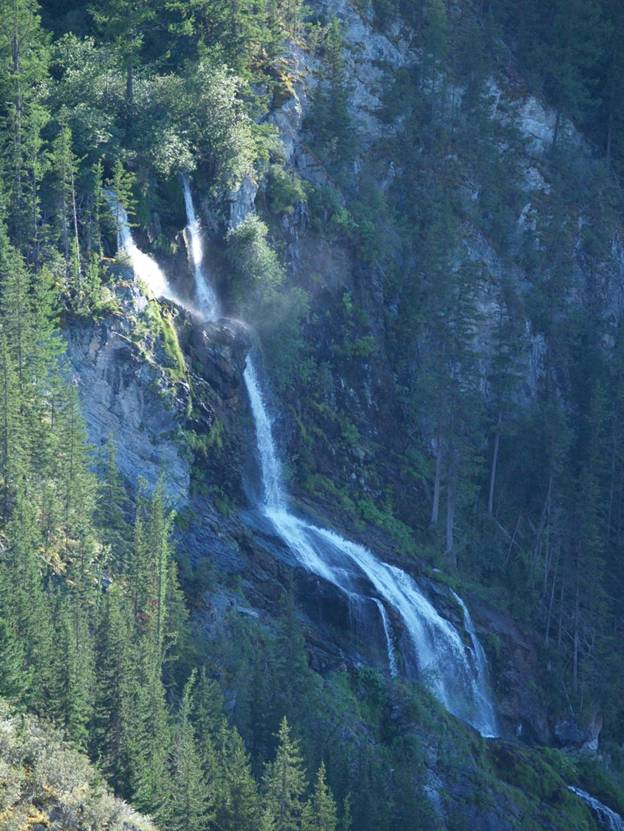 Водопад. Фото с на перевале Кату-Ярык
