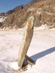 Горный Алтай зимой. Чуйский тракт, Чуйский оленный камень, он же 'Кезер Таш'