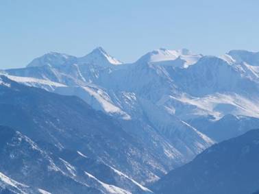 Горный Алтай зимой. Катунский хребёт, гора Белуха.